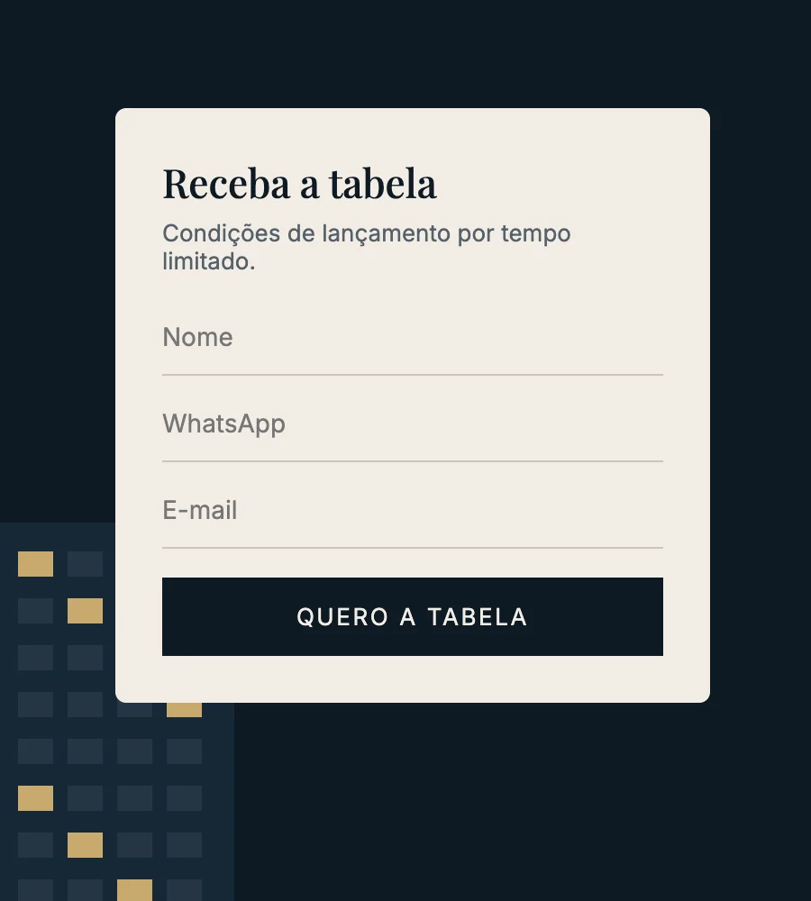 Formulário para receber a tabela: Atlas Residencial