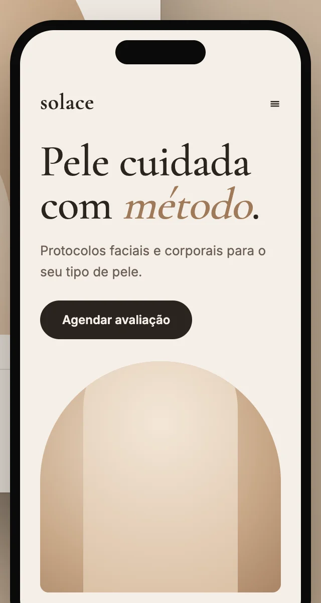 Versão mobile: Solace Estética